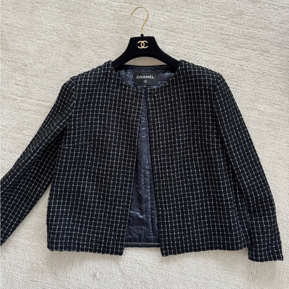 Chanel Black and White Classic Tweed jacket